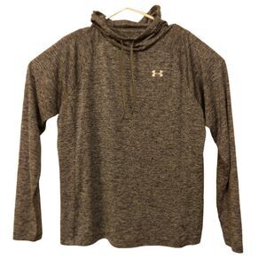 Under Armour hooded tshirt womens XL Xlarge blue long sleeve loose drawstring